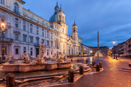 Piazza Navona, Fontana del Moro. Roma