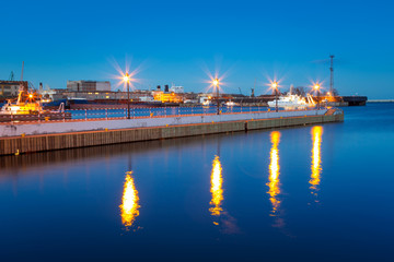Fototapeta premium Pier at the Baltic Sea in Gdynia, Poland