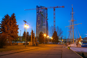 Fototapeta premium Sea Towers skyscraper in Gdynia, Poland