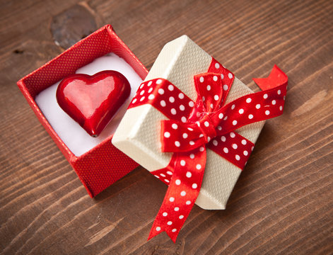 Gift box with heart