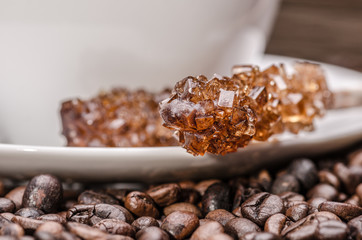 Lollipop and coffee beans