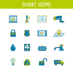 Smart Home Automation Technology Icons Set