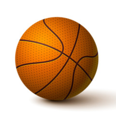 Realistic Basketball Ball Icon