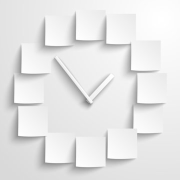 Abstract paper clock