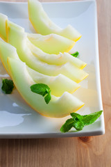 Honeydew melon slices