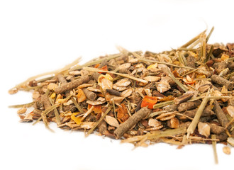 heap of natural sportive  muesli for horse.