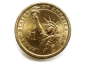 Dollar coin ( United States ) 1달러 동전 ( 미국 )