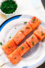 Salmon skewers