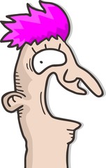 Pink hair man