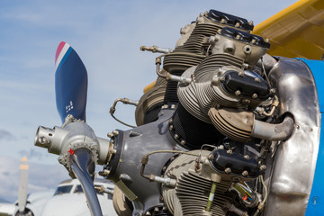 old engine and propeller aircraft