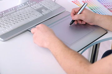 Creative designer working at office