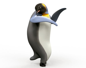 Emperor penguins. isolated on white background