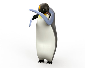 Emperor penguins. isolated on white background