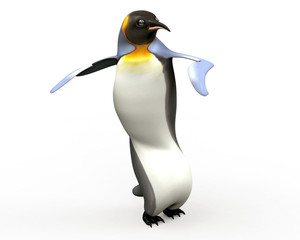 Emperor penguins. isolated on white background