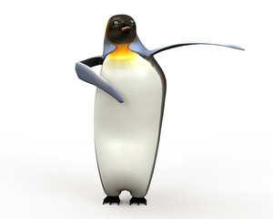 Emperor penguins. isolated on white background