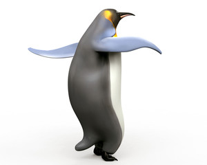 Emperor penguins. isolated on white background