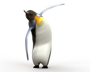 Emperor penguins. isolated on white background