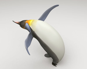 Emperor penguins. isolated on white background