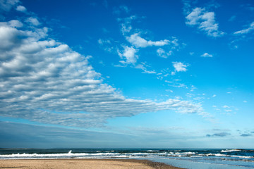 Clouds over the famous beach  Jose Ignacio in Uruguay