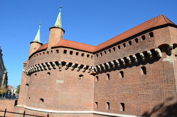 Fototapeta na wymiar Barbacane, forteresse, Cracovie