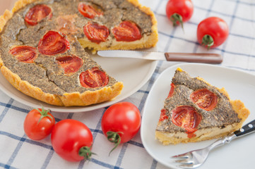 Tomaten Basilikum Quiche