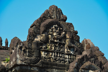Fototapeta premium Ancient Khmer carving at the Hindu temple of Banteay Samre