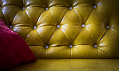 Luxury furniture yellow leather - sofa texture