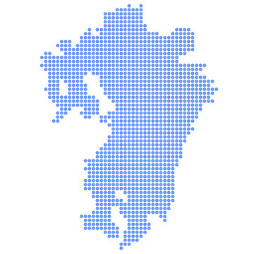 九州　地図　円