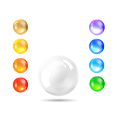 Holiday gem, set of balls all rainbow colors.