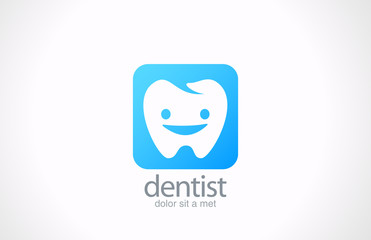 Dentist Logo vector icon design template. Dental clinic concept