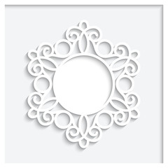 Abstract decorative paper vignette