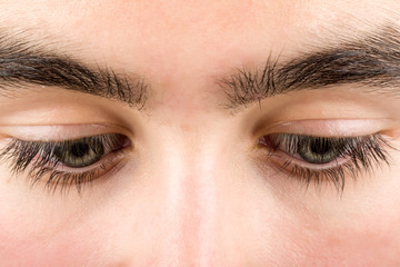 Naklejka premium teenager eye macro