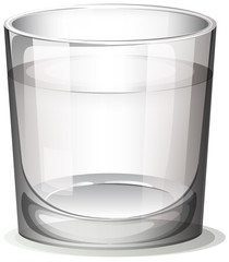 A clear glass