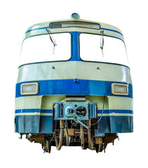 Isolated Vintage Diesel Train