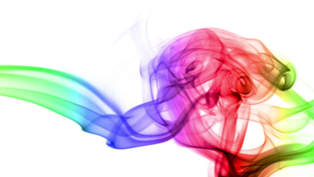 Abstract Background with Colored Real Smoke