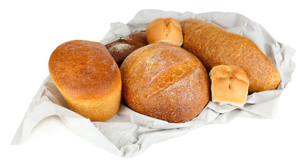Different types of bread close up
