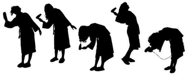 Vector silhouette of a woman.