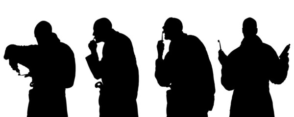 Vector silhouette of a man.