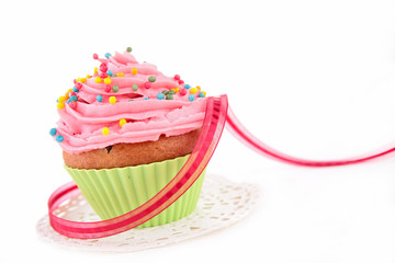 cupcake and bow