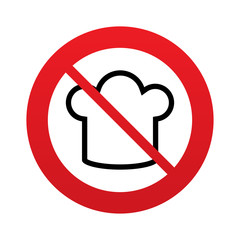 Chef hat sign icon. Cooking symbol.