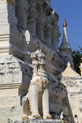 the sculpture in a temple in chiang mai,thailand