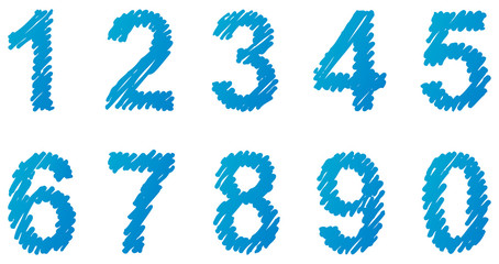 Vector hand-drawn font  shaded marker