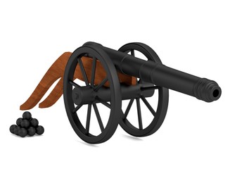 realistic 3d render of cannon