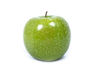 green apple on a white background