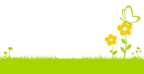 Wiese Blumen Schmetterlinge © SimpLine