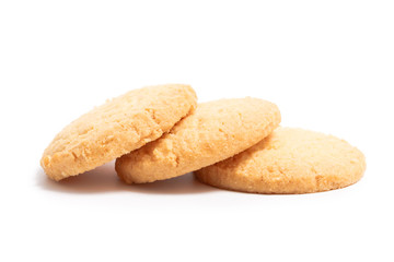 Milk cookies isolated on white background