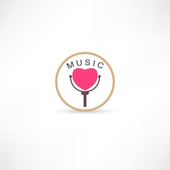 heart mic icon