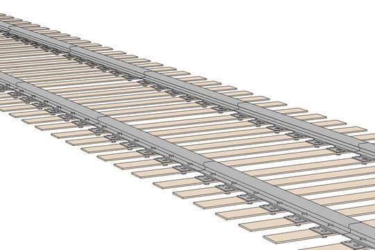 cartoon image of railway track