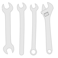 cartoon image of wrench tools