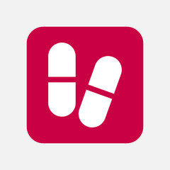 Medicine pill icon